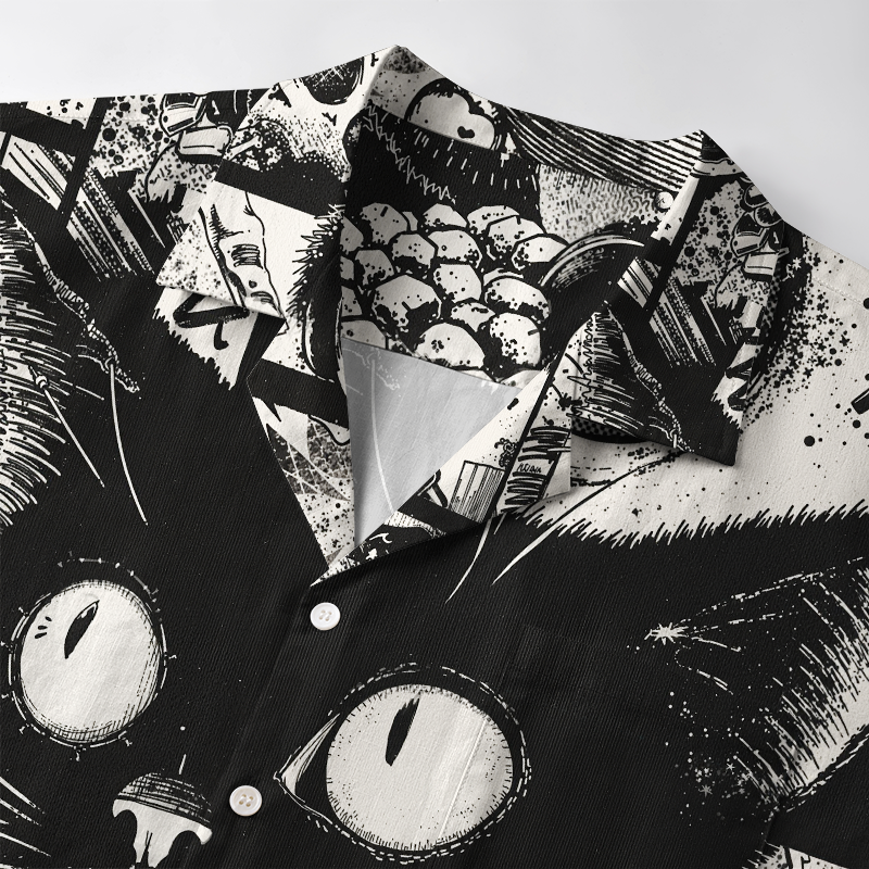 Tokyo-Tiger Cat Collecting Eyeballs Japanese Aloha Hawaiian Shirt