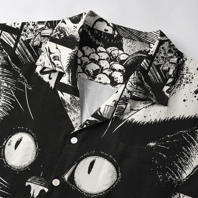 Tokyo-Tiger Cat Collecting Eyeballs Japanese Aloha Hawaiian Shirt