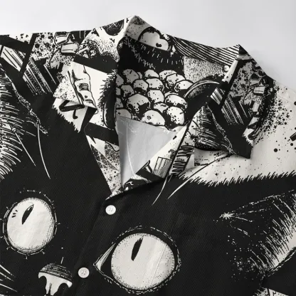 Tokyo-Tiger Cat Collecting Eyeballs Japanese Aloha Hawaiian Shirt