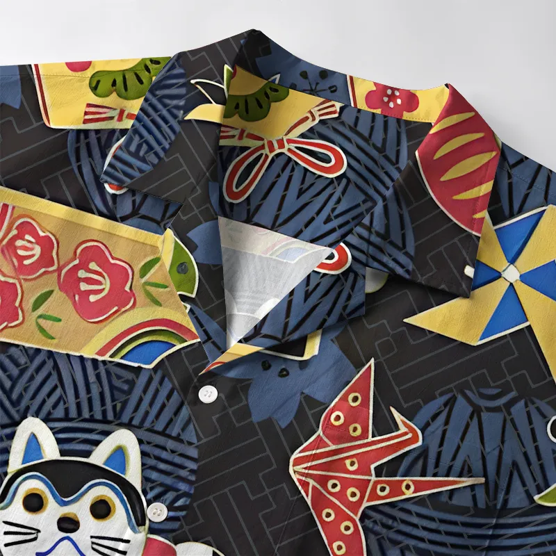 Tokyo-Tiger Japanese Classic Elements Aloha Hawaiian Shirt