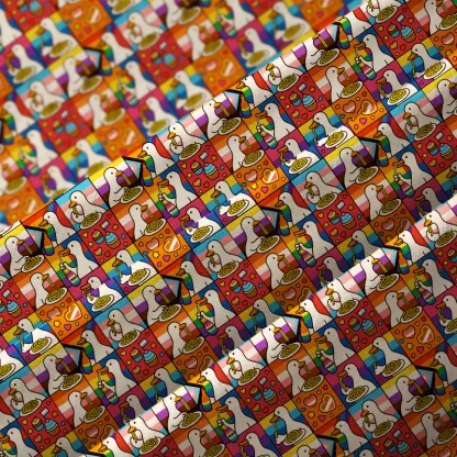 Tokyo-Tiger More Spaghetti Less Upsetti Rainbow Spaghetti Feast Button-up Shirt
