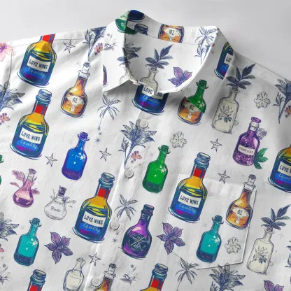 Tokyo-Tiger Rainbow Potion With Flowers Button-up Shirt