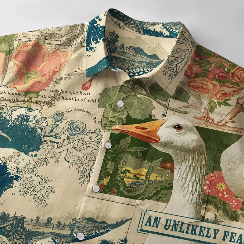 Tokyo-Tiger An Unlikely Feast Button-up Shirt