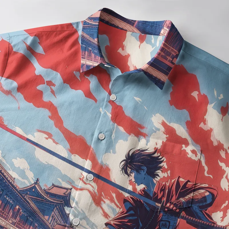 Tokyo-Tiger Echoes Of The Samurai Button-up Shirt