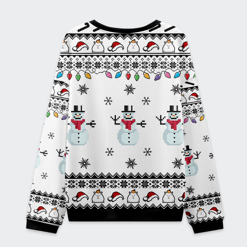 Tokyo-Tiger Capybara Smoking Christmas Ugly Sweatshirt