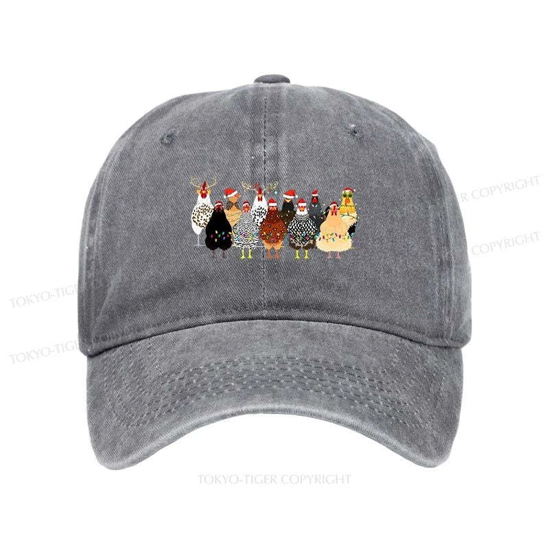 Tokyo-Tiger A Flock Of Christmas Chickens Washed Cap-tokyo-tiger