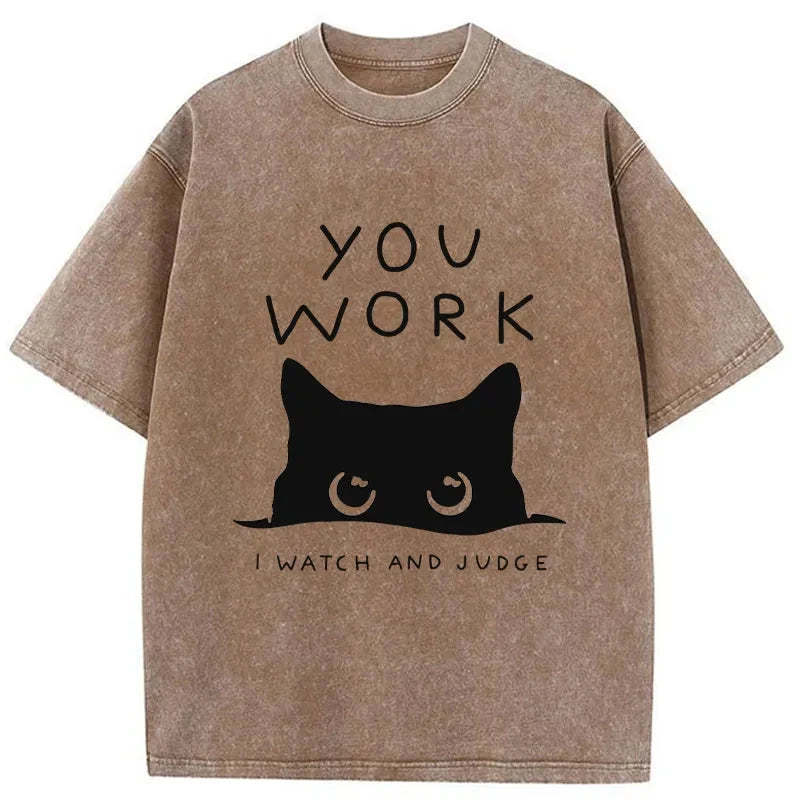 Tokyo-Tiger A Cat That Spies Washed T-Shirt-tokyo-tiger