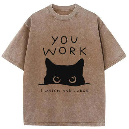 Tokyo-Tiger A Cat That Spies Washed T-Shirt-tokyo-tiger