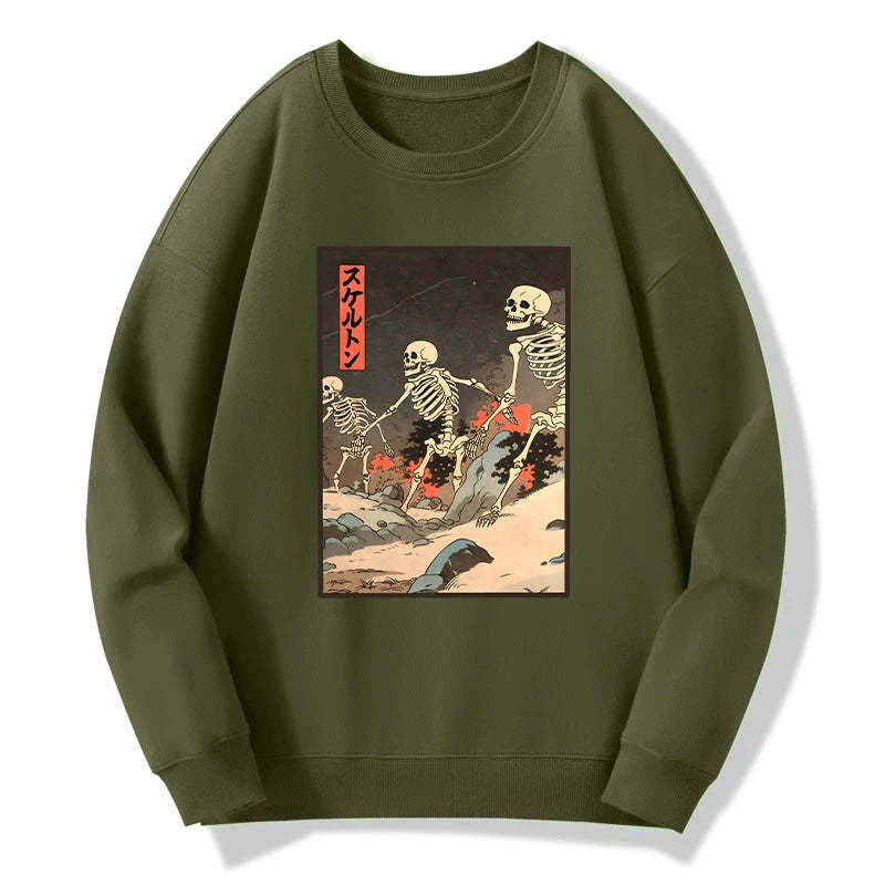 Tokyo-Tiger Japanese Rising Skeletons Sweatshirt Sale