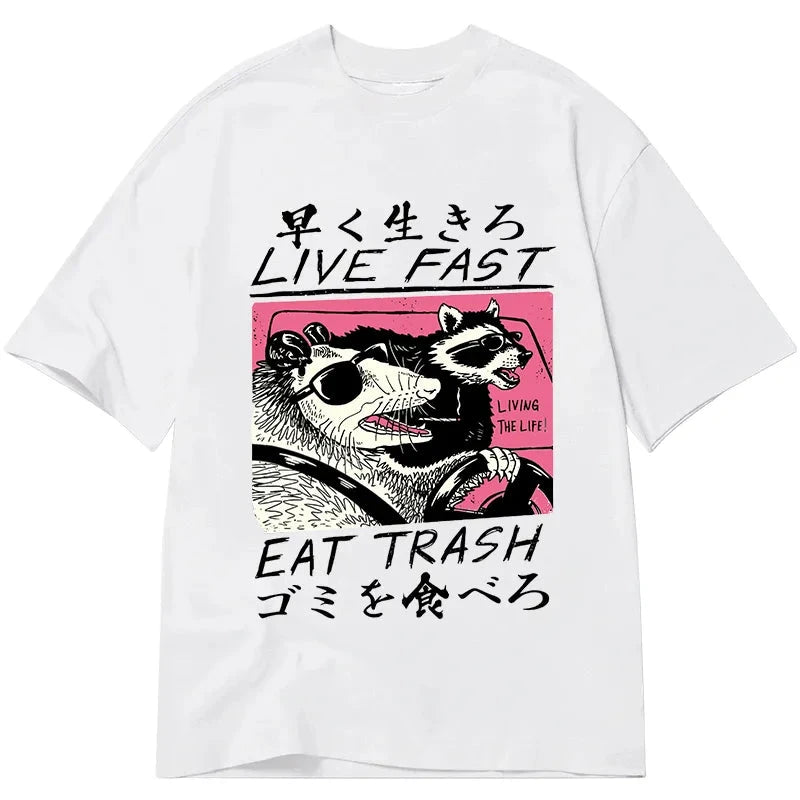 Tokyo-Tiger Live Fast Eat Trash Classic T-Shirt