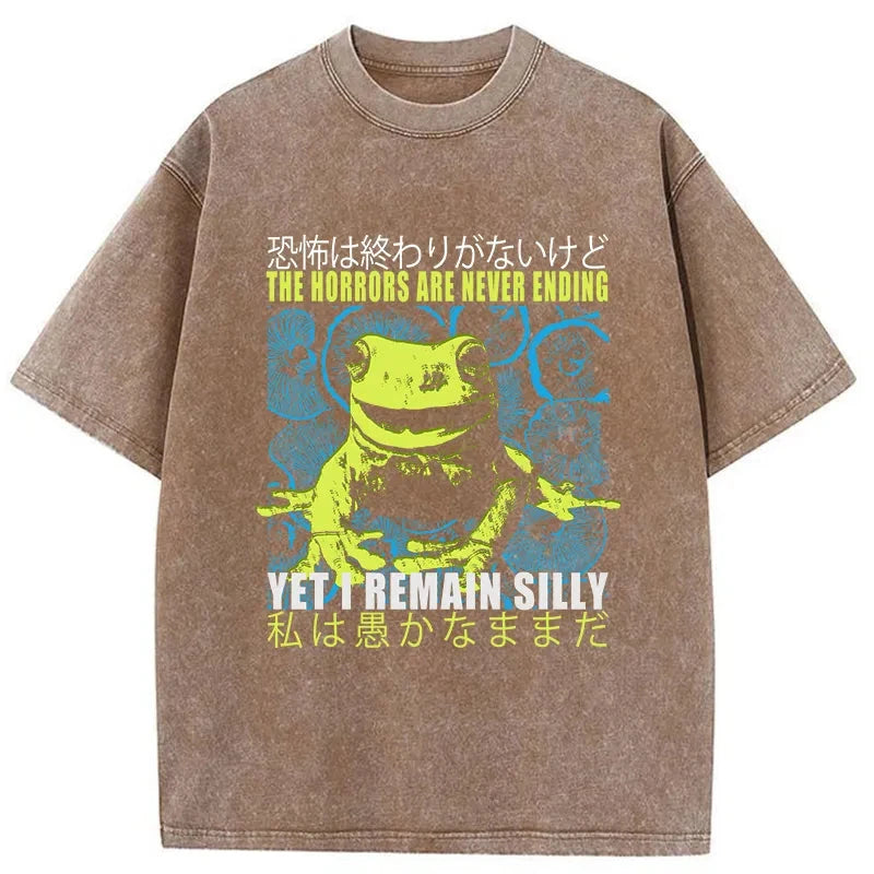 Tokyo-Tiger A Self-Aware Frog Washed T-Shirt