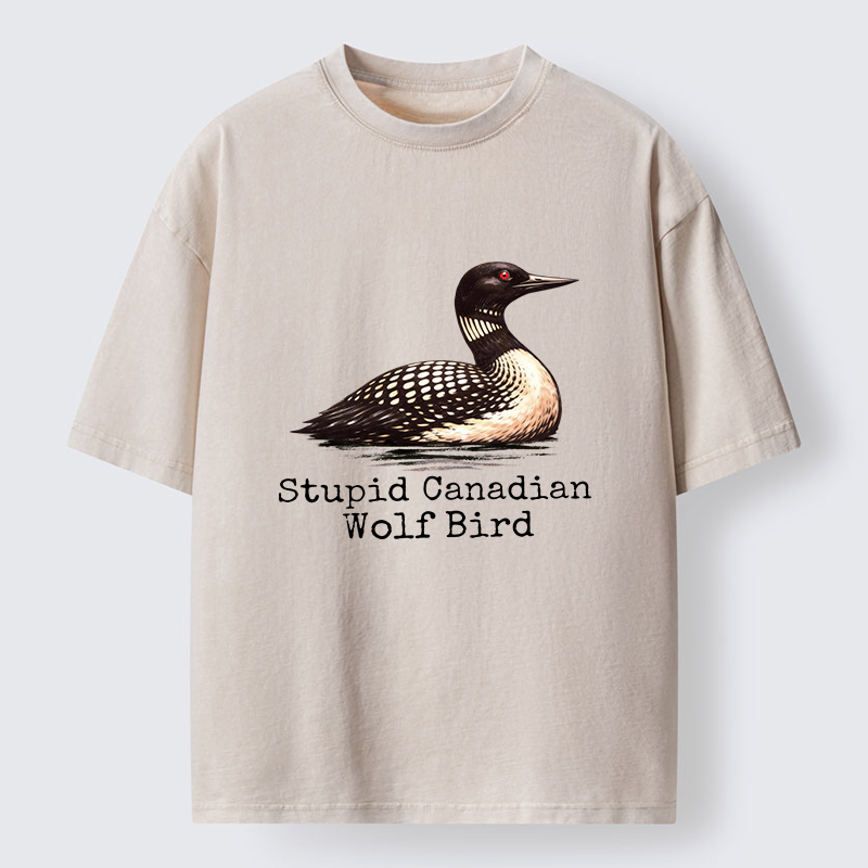 Tokyo-Tiger Funny Wolf Bird Meme Washed T-Shirt