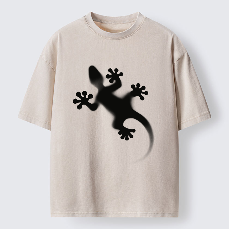 Tokyo-Tiger Gecko Silhouette Washed T-Shirt