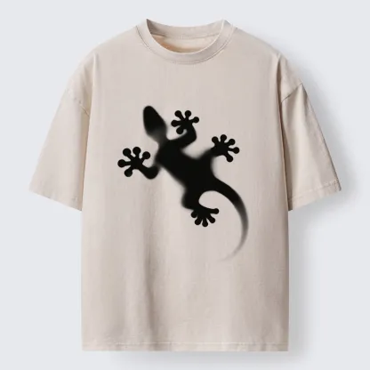 Tokyo-Tiger Gecko Silhouette Washed T-Shirt