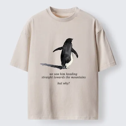 Tokyo-Tiger Lonely Penguin Washed T-Shirt