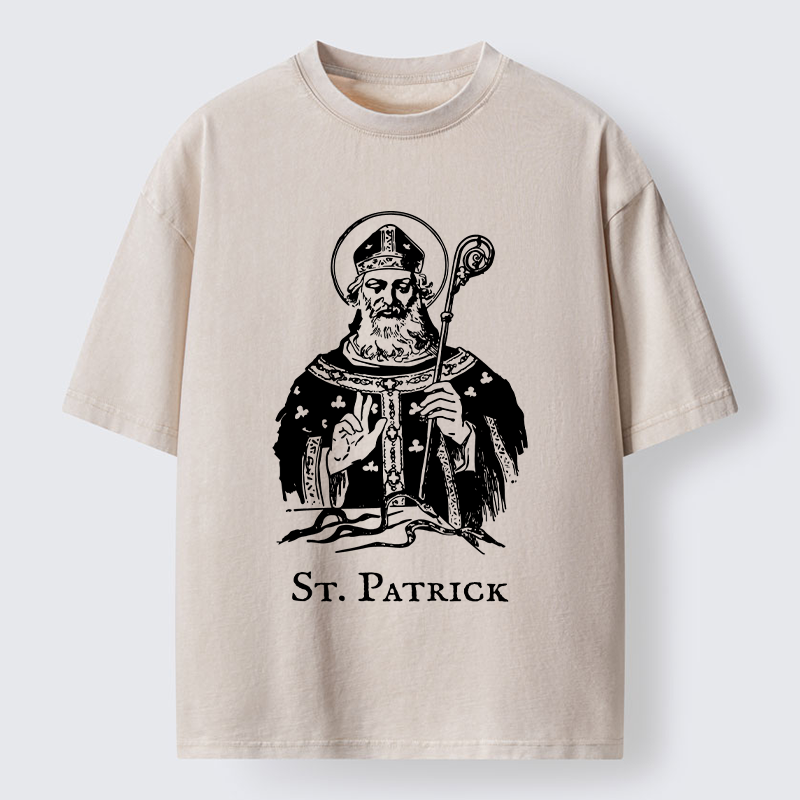 Tokyo-Tiger Catholic Saint Patrick Washed T-Shirt