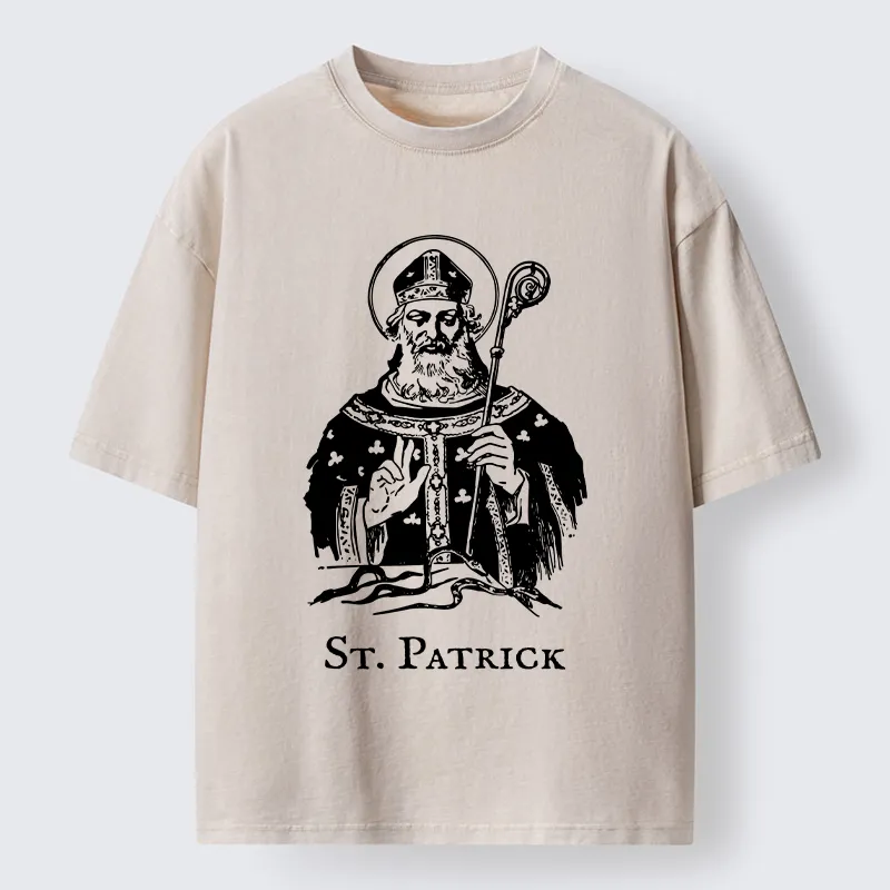 Tokyo-Tiger Catholic Saint Patrick Washed T-Shirt