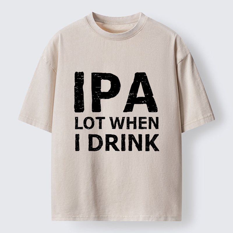 Tokyo-Tiger Funny IPA Lot Beer Washed T-Shirt