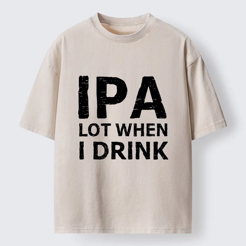 Tokyo-Tiger Funny IPA Lot Beer Washed T-Shirt