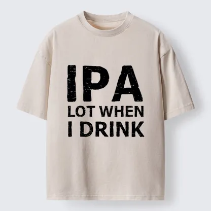 Tokyo-Tiger Funny IPA Lot Beer Washed T-Shirt