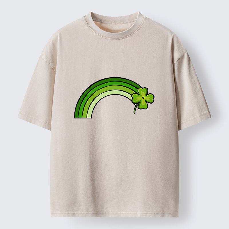 Tokyo-Tiger Green Lucky Rainbow Washed T-Shirt