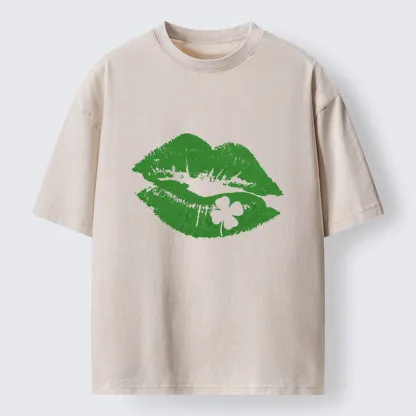Tokyo-Tiger Lucky Kiss Washed T-Shirt