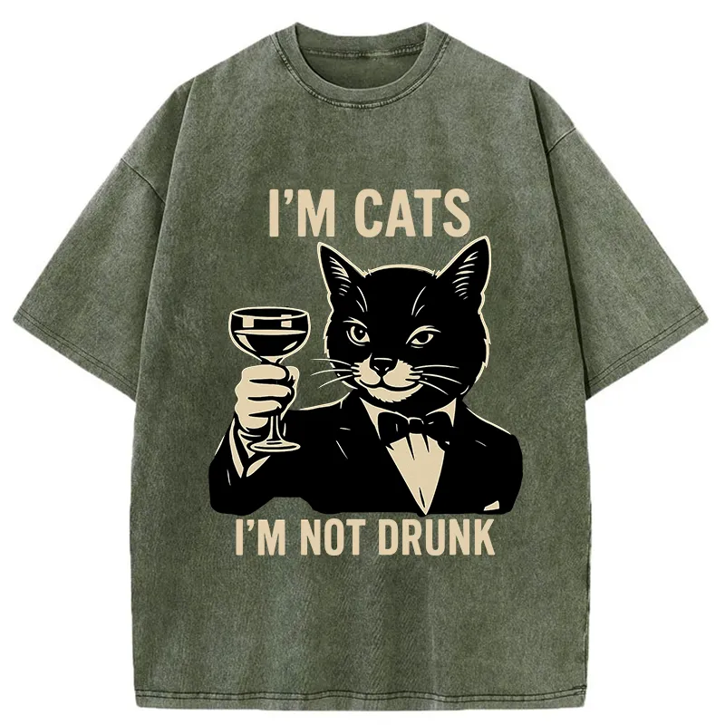 Tokyo-Tiger Cat Cheers Meme Funny Washed T-Shirt