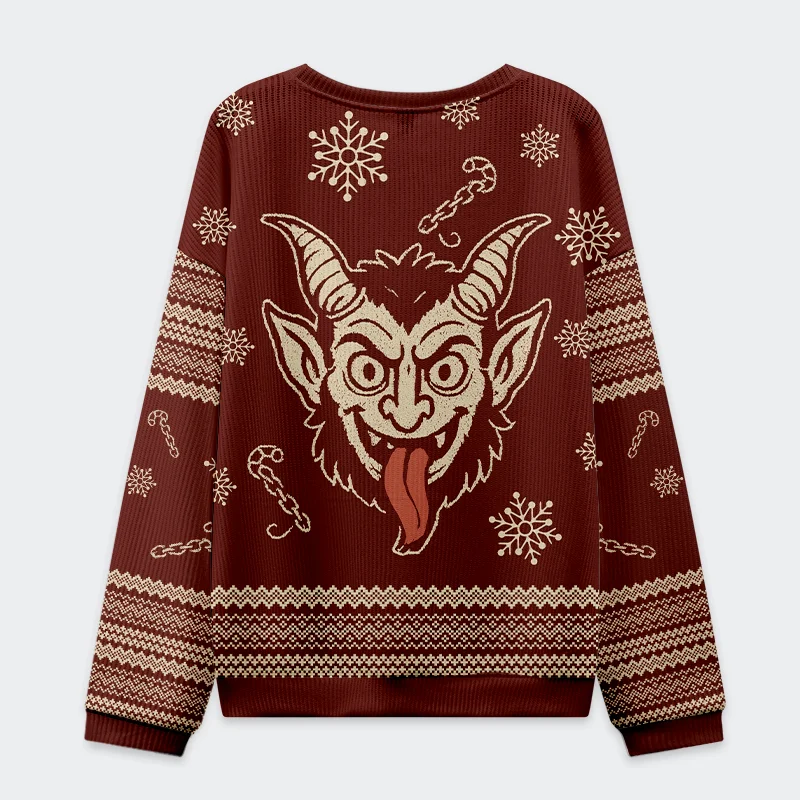 Tokyo-Tiger Terrible Krampus Christmas Ugly Sweatshirt