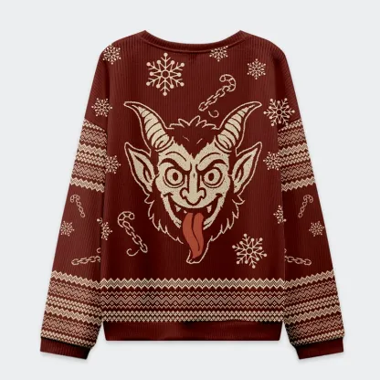 Tokyo-Tiger Terrible Krampus Christmas Ugly Sweatshirt
