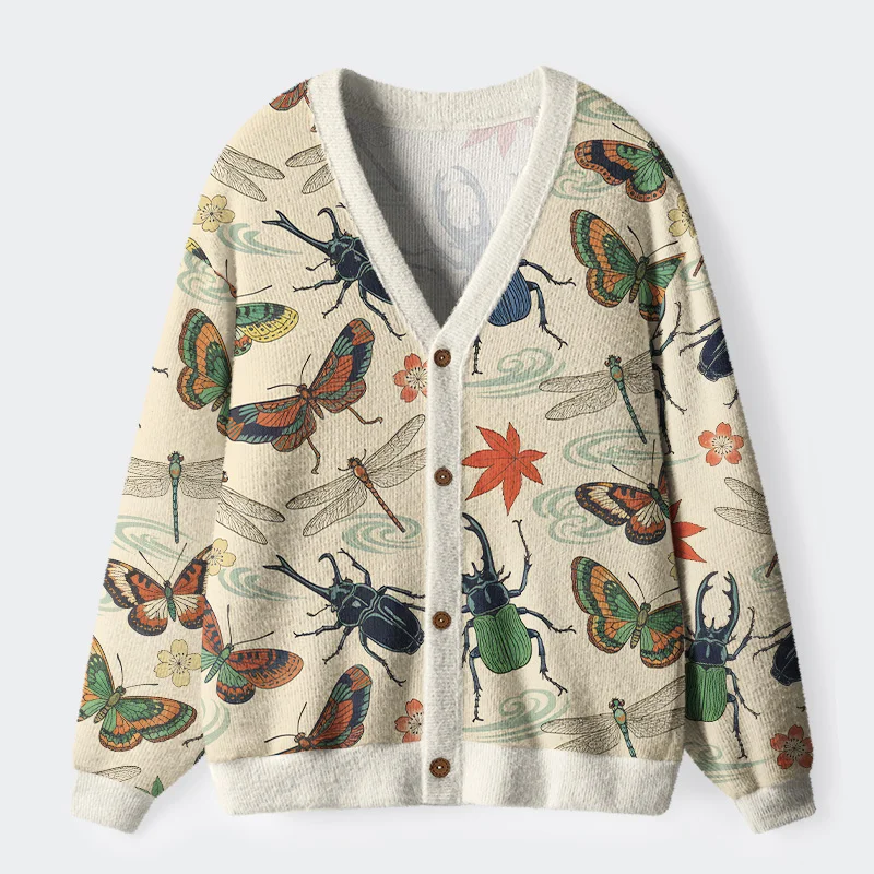 Tokyo-Tiger Insect World Ugly Cardigan Sweater