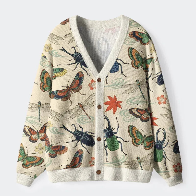 Tokyo-Tiger Insect World Ugly Cardigan Sweater