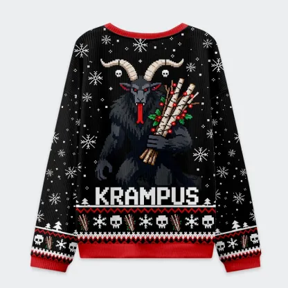 Tokyo-Tiger Terrifying Krampus Christmas Ugly Sweatshirt