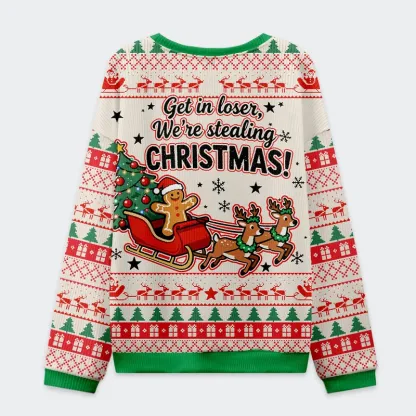 Tokyo-Tiger Gingerbread Man Gives Gifts Christmas Ugly Sweatshirt