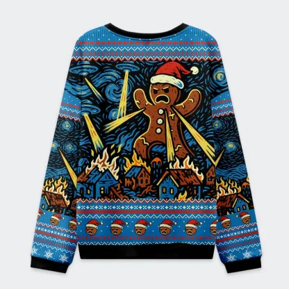 Tokyo-Tiger Gingerbread Man Causes Disruption Christmas Ugly Sweatshirt