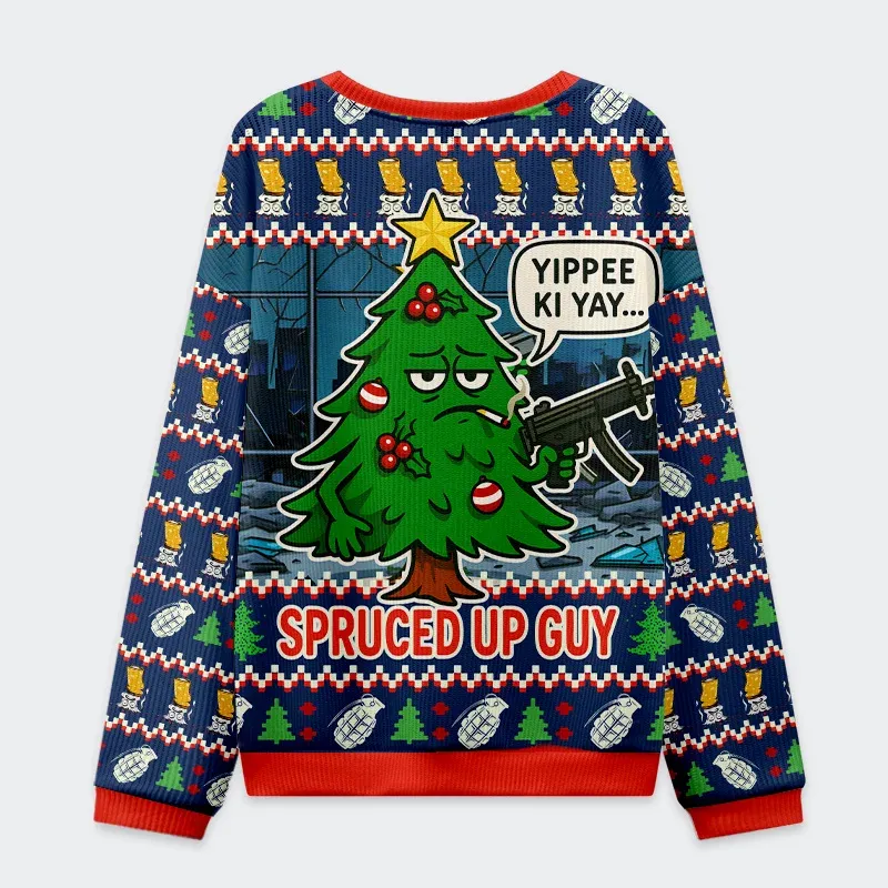 Tokyo-Tiger Christmas Tree Funny Christmas Ugly Sweatshirt