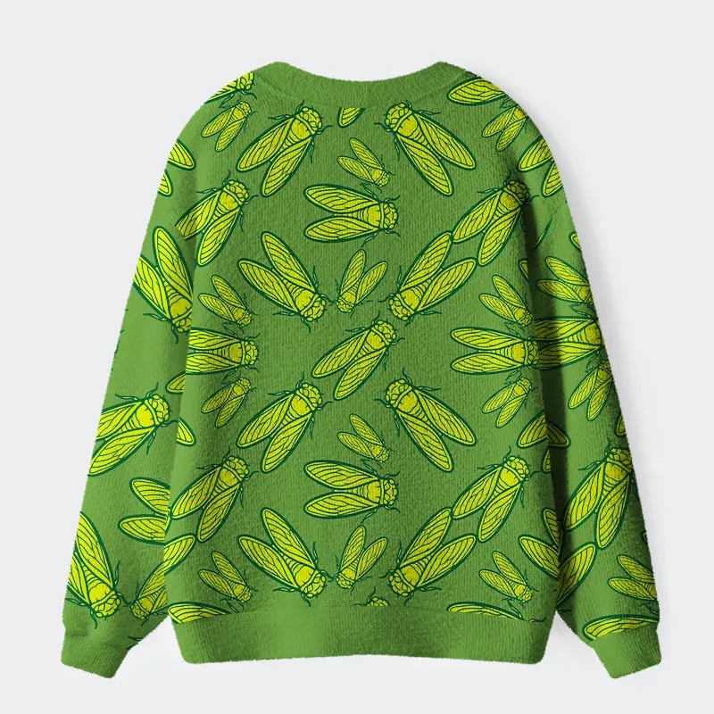 Tokyo-Tiger Cicada Ugly Cardigan Sweater