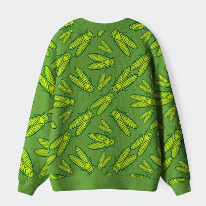 Tokyo-Tiger Cicada Ugly Cardigan Sweater