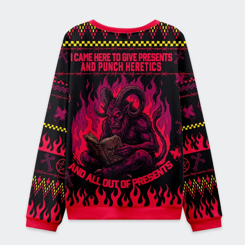 Tokyo-Tiger Krampus Is Preparing Gifts Christmas Ugly Sweatshirt