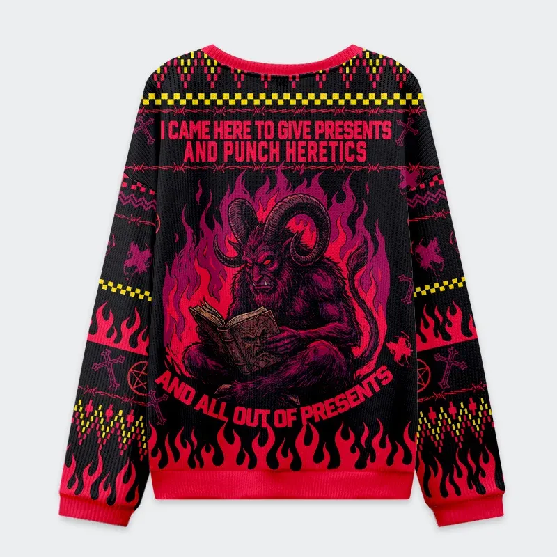 Tokyo-Tiger Krampus Is Preparing Gifts Christmas Ugly Sweatshirt