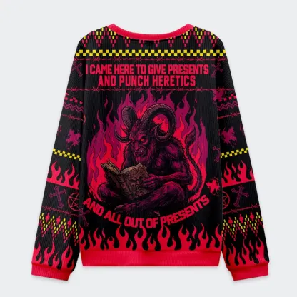 Tokyo-Tiger Krampus Is Preparing Gifts Christmas Ugly Sweatshirt