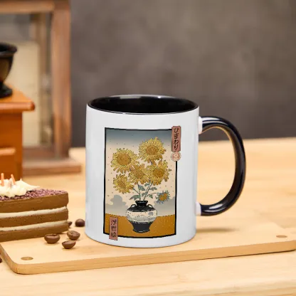 Tokyo-Tiger Sunflowers Ukiyo-e  Mug