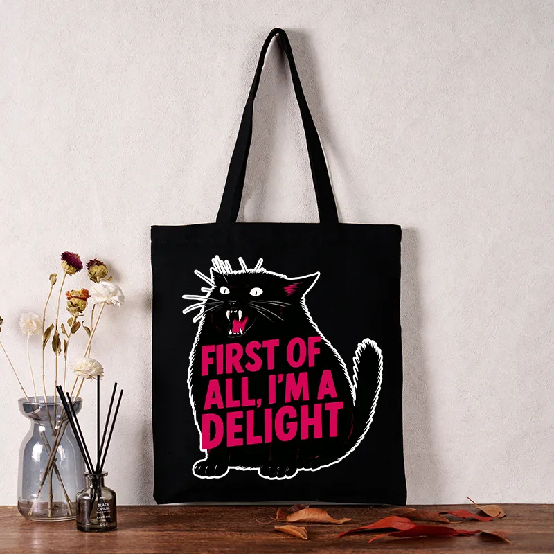 Tokyo-Tiger Roaring Black Cat Tote Bag