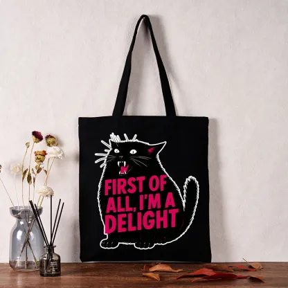 Tokyo-Tiger Roaring Black Cat Tote Bag