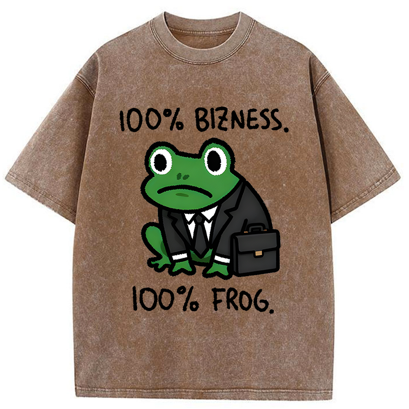Tokyo-Tiger 100% Bizness 100% Frog Washed T-Shirt