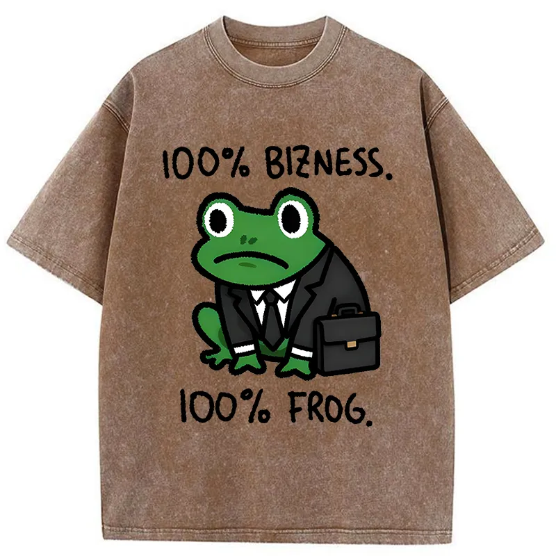 Tokyo-Tiger 100% Bizness 100% Frog Washed T-Shirt