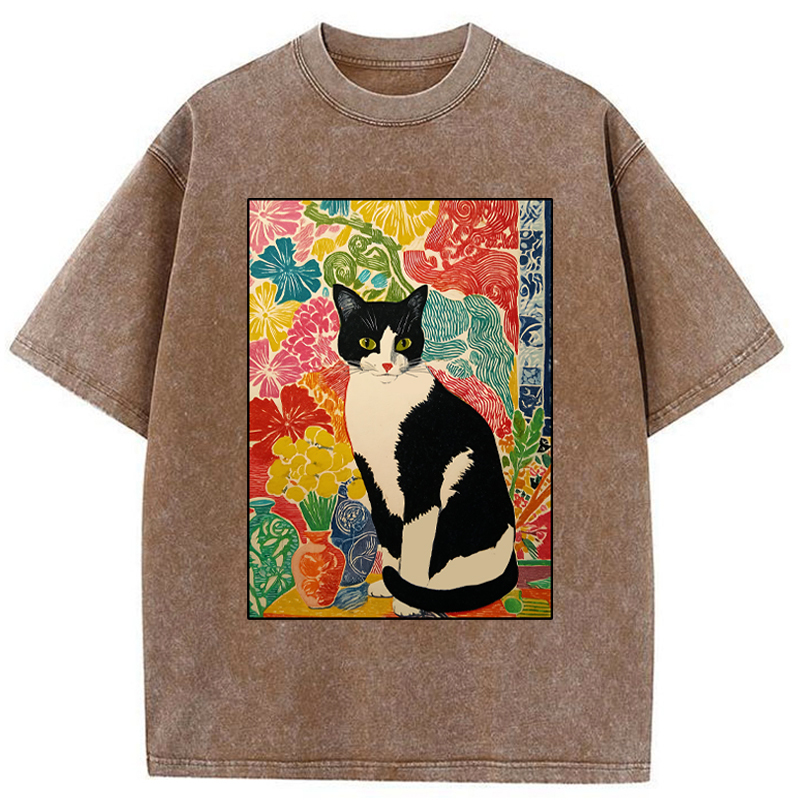 Tokyo-Tiger Silence And Petals Washed T-Shirt