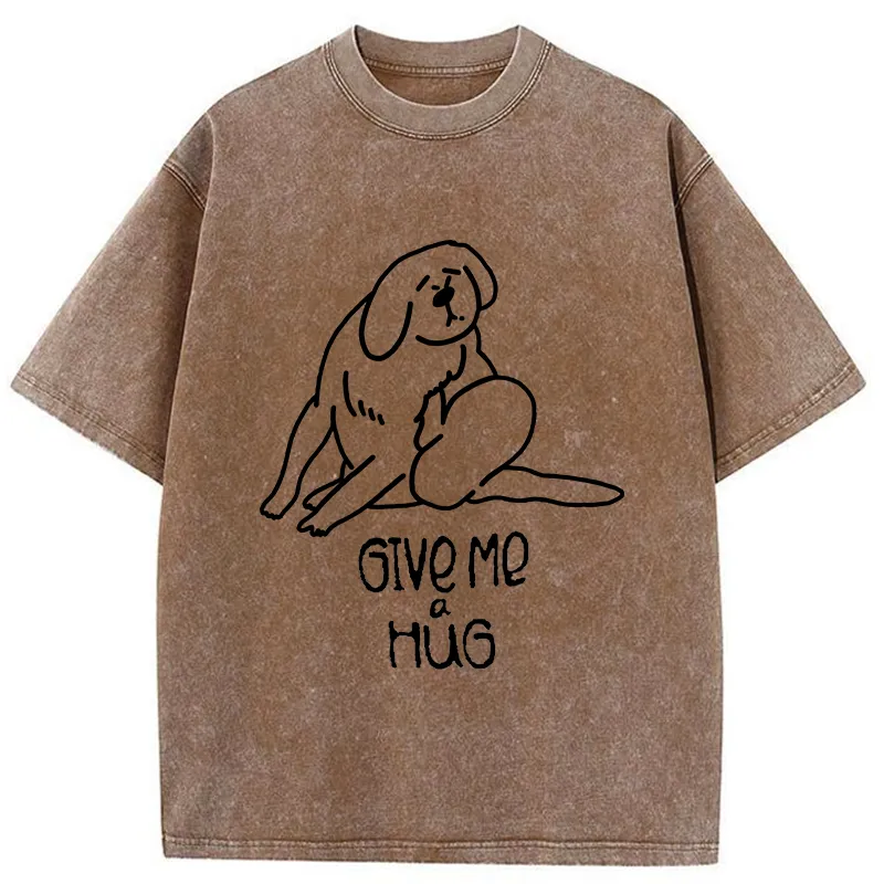 Tokyo-Tiger Dog Scratching Funny Washed T-Shirt