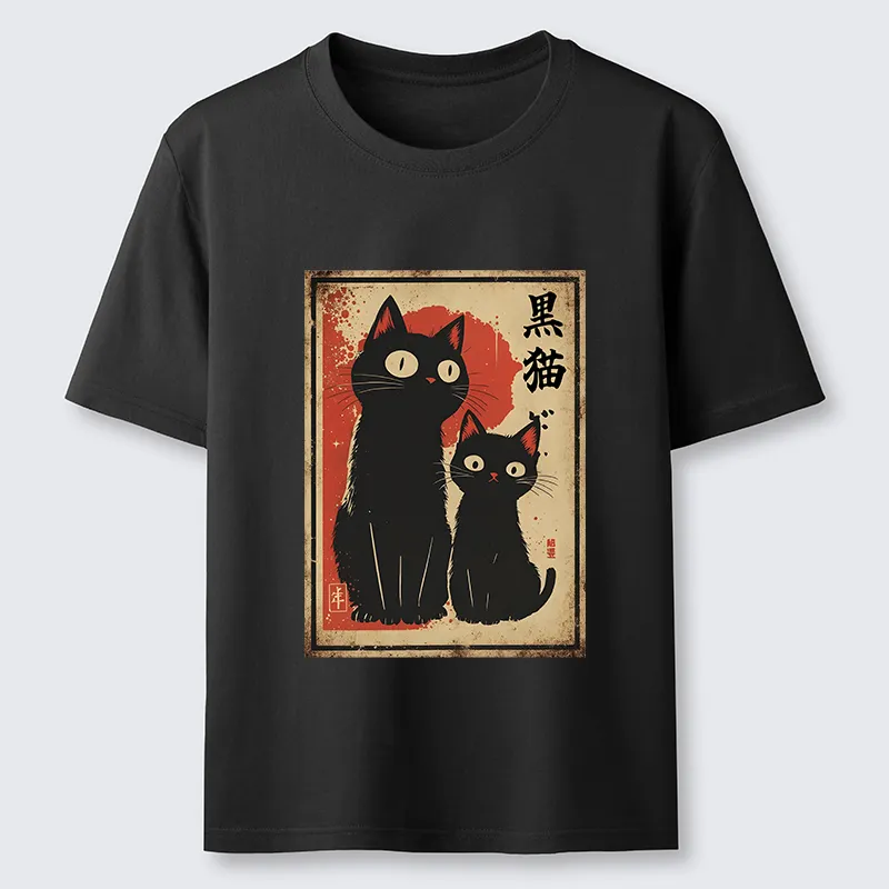Tokyo-Tiger Two Black Cats Classic T-Shirt