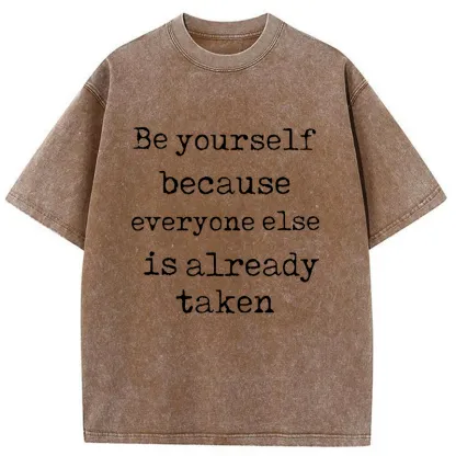 Tokyo-Tiger Be Yourself  Funny Washed T-Shirt