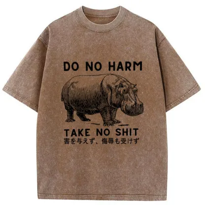 Tokyo-Tiger Neither Harm Nor Be Bullied Washed T-Shirt